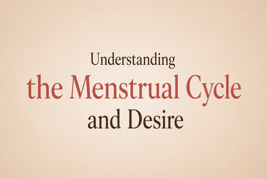 A soft, warm flat-lay with botanical and wellness elements representing the natural rhythm of the menstrual cycle and intimate wellbeing