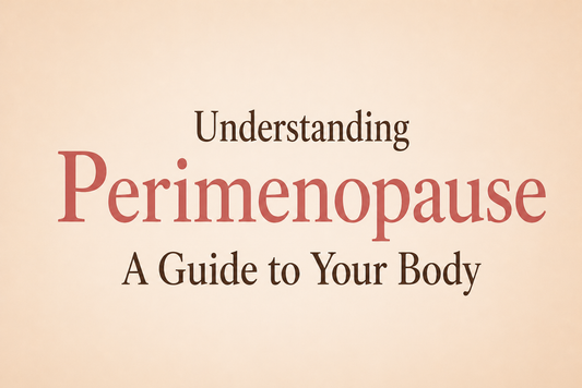 A woman in her 40s in a calm, warm setting with a thoughtful expression, representing the natural transition of perimenopause and the importance of understanding and self-care