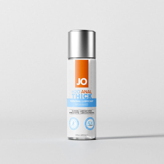 JO H2O Anal Thick Lube - 240 mL - Thick Water Based Anal Lubricant - 240 ml Bottle