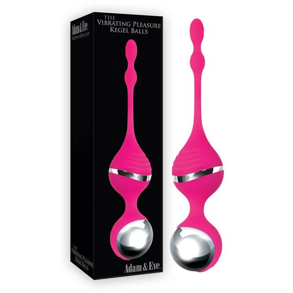 Adam & Eve Vibrating Pleasure Kegel Balls - Pink USB Rechargeable Kegel Balls
