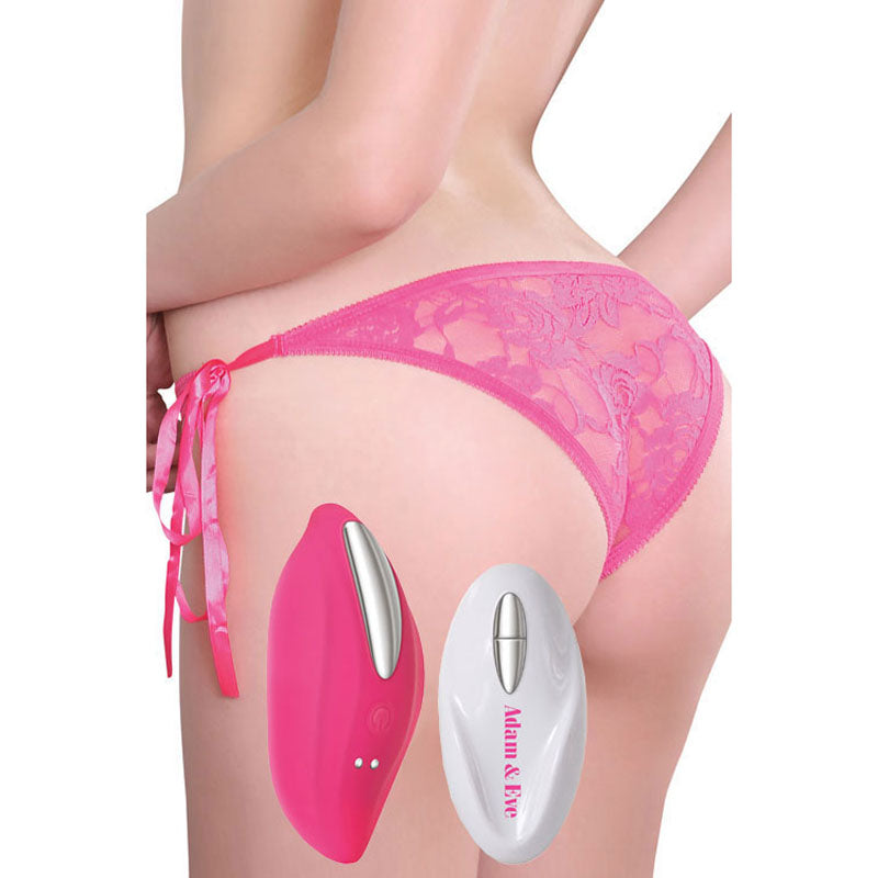 Adam & Eve Eve's Rechargeable Vibrating Panty With Remote - Pink Vibrating Panty with Remote Control